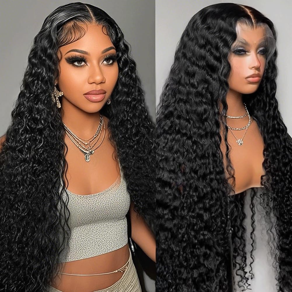 Amazon.com : NANTLIY 26Inch 13x6 Deep Wave Lace Front Wigs Human
